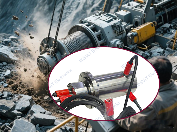 IP68 Through-Bore Slip Ring for Winch Systems – Stainless Steel Housing, 500m Submersion Certified